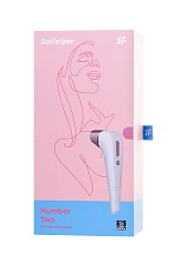 Вакуум-волновой бесконтактный стимулятор клитора Satisfyer Number Two, ABS пластик, белый, 17 см