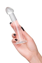 Нереалистичный фаллоимитатор Jelly Dildo S Toyfa Basic, TPE, прозрачный, 15,5 см