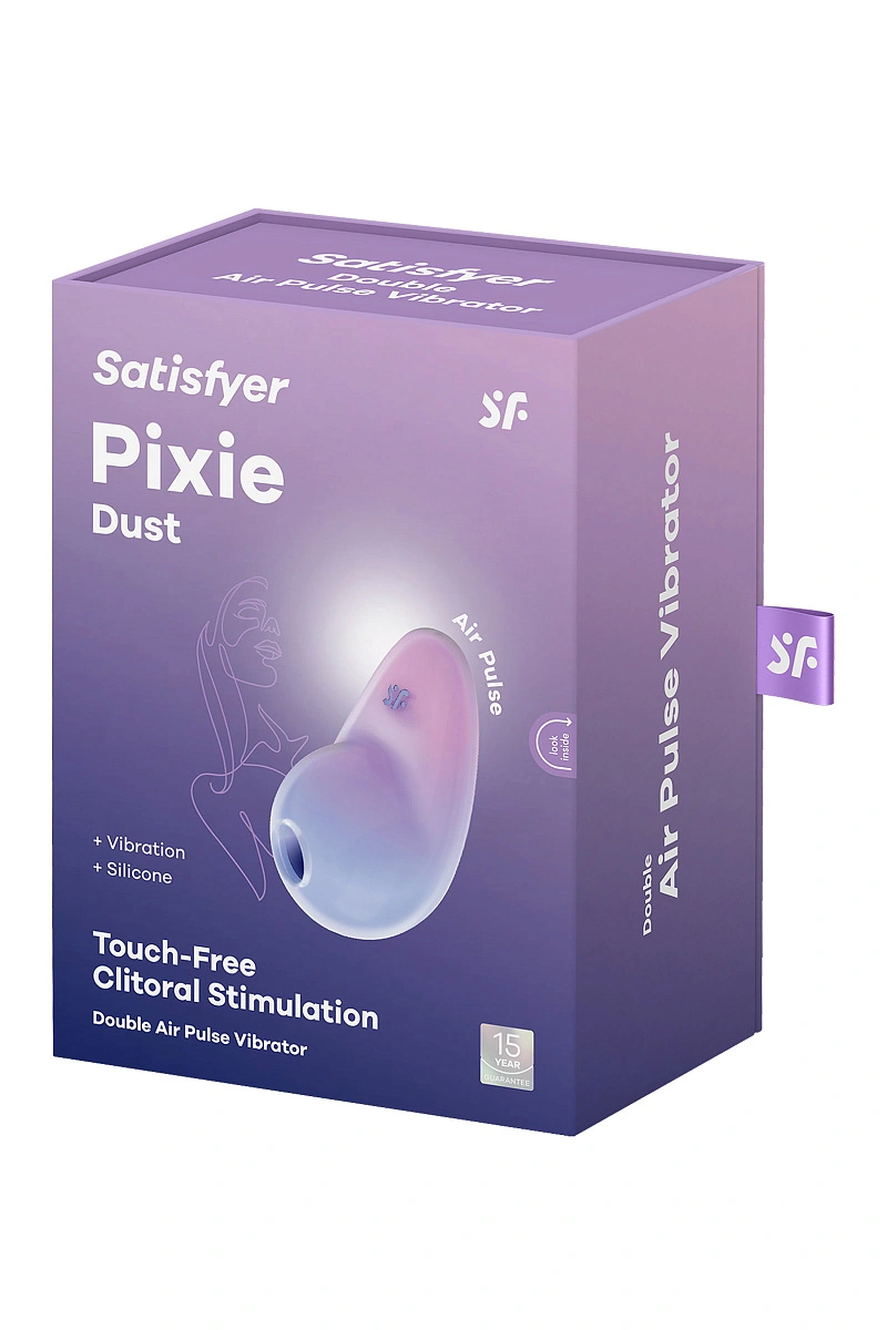 Вакуумный стимулятор клитора Satisfyer Pixie Dust, силикон, фиолетовый, 9,4 см