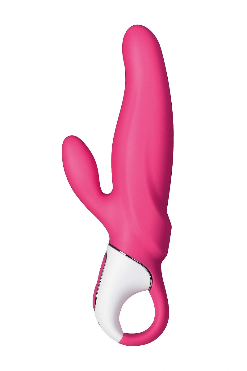 Нереалистичный вибратор Satisfyer Vibes Mr. Rabbit, силикон, красный, 22,1 см.