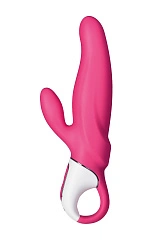 Нереалистичный вибратор Satisfyer Vibes Mr. Rabbit, силикон, красный, 22,1 см.