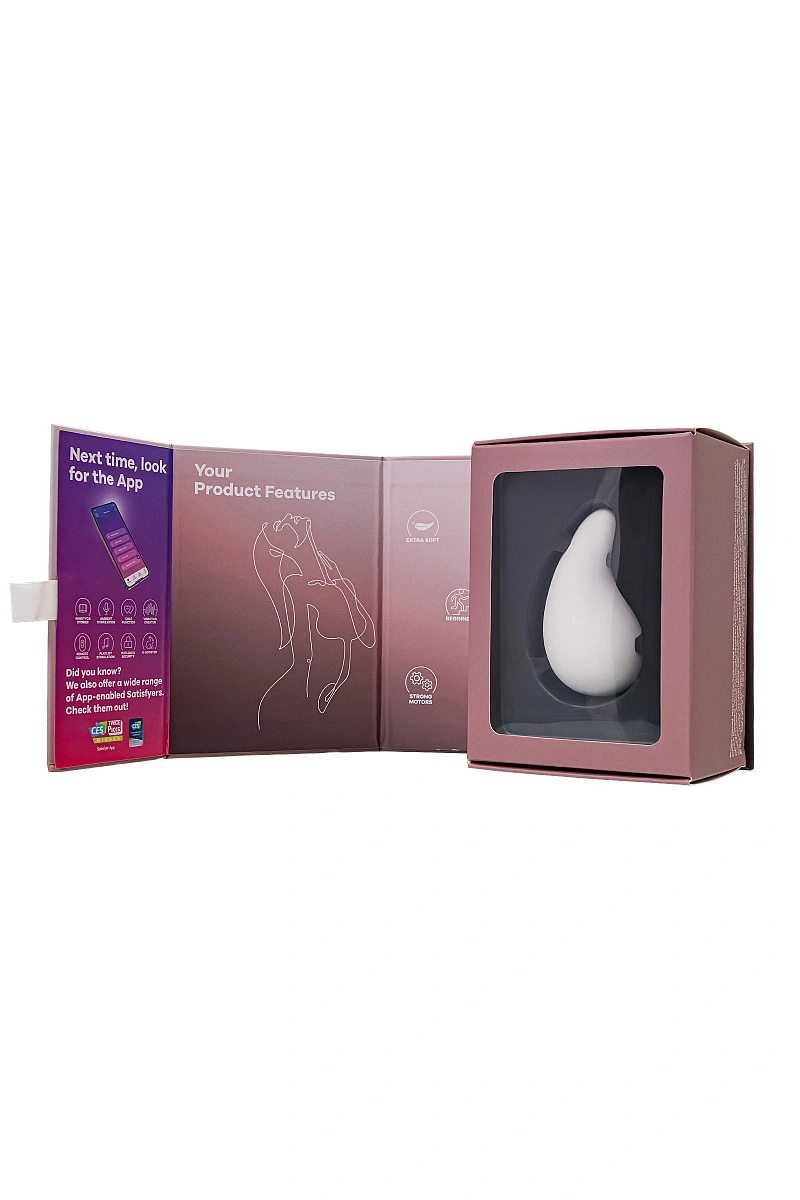 Вибромассажер Satisfyer Dew Drop, силикон, белый, 8,1 см