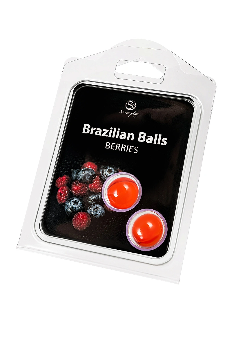 Массажное масло SECRET PLAY BRAZILIAN BALLS, ягоды, 2 х 4 гр