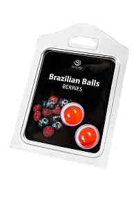 Массажное масло SECRET PLAY BRAZILIAN BALLS, ягоды, 2 х 4 гр