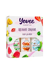 Набор гелей-смазок Yovee для любви вкусовой: мята, карамель и увлажняющий алоэ, 3х50 мл