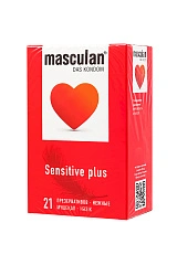 Презервативы Masculan, Sensitive plus №21, нежные, 19 см, 5,2 см, 21 шт.