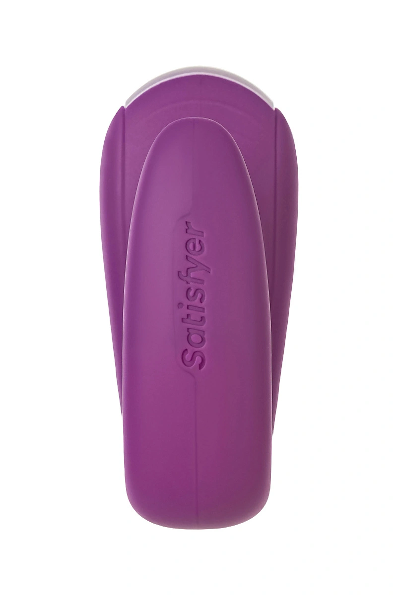 Стимулятор для пар Satisfyer Double Fun Connect App, с пультом ДУ, силикон, фиолетовый, 9 см