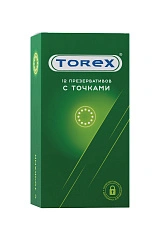 Презервативы Torex, точечные, латекс, 18,5 см, 5,4 см, 12 шт.