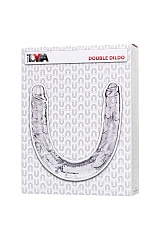 Фаллоимитатор двусторонний TOYFA Basic Double Dildo, TPR, прозрачный, 40 см