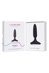 Анальная втулка LOVENSE Hush 2 (XS), силикон, черная, 12,1 см