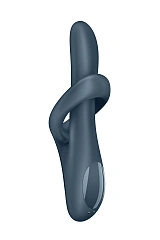 Вибратор и ротатор с функцией нагрева Satisfyer Heat Flex 4, силикон, серый