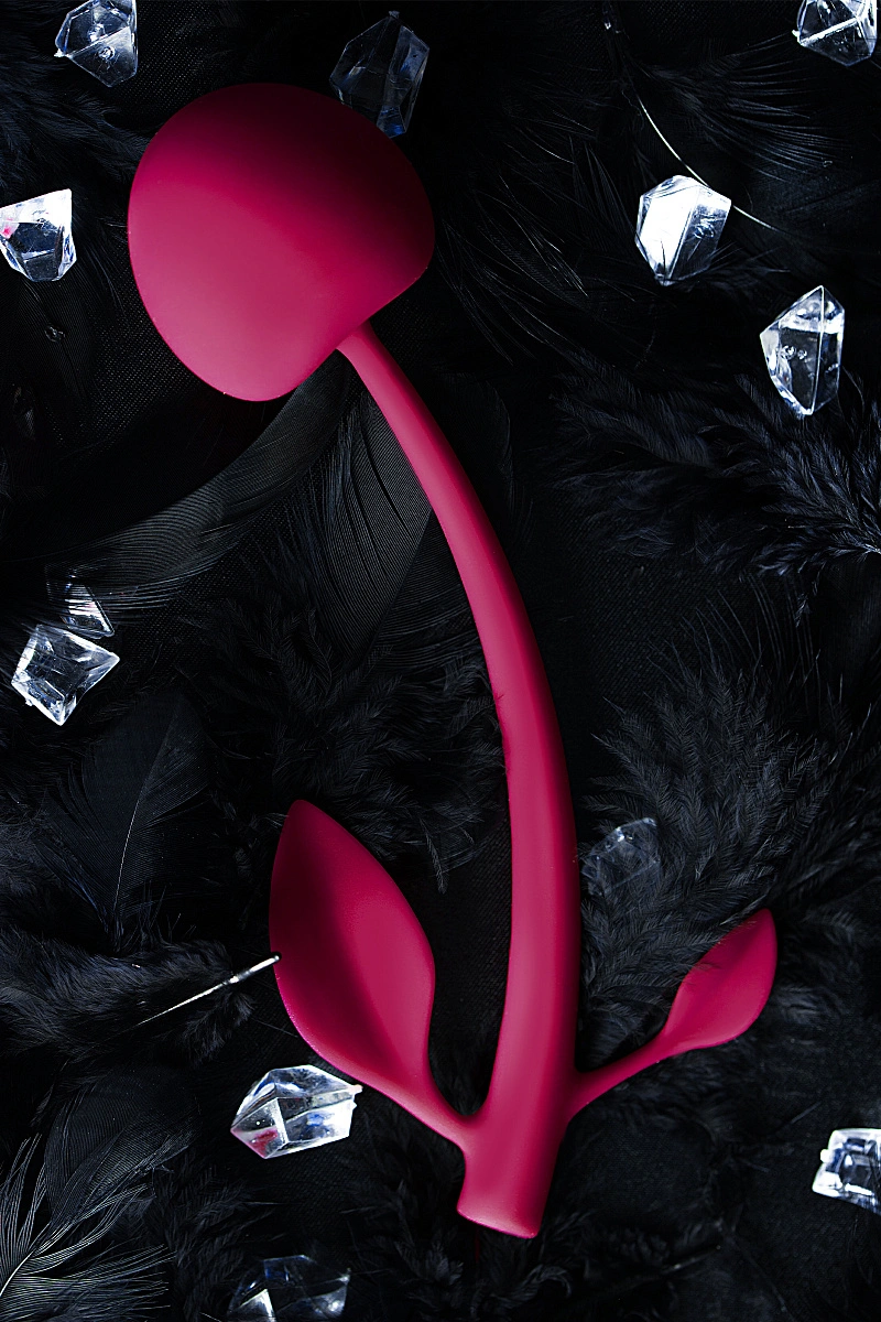 Вагинальный шарик JOS CHERRY, силикон, бордовый, 14,5 см