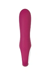 Вибратор с клиторальным стимулятором и подогревом Satisfyer Hot Bunny Connect App, бордовый, 17,5 см