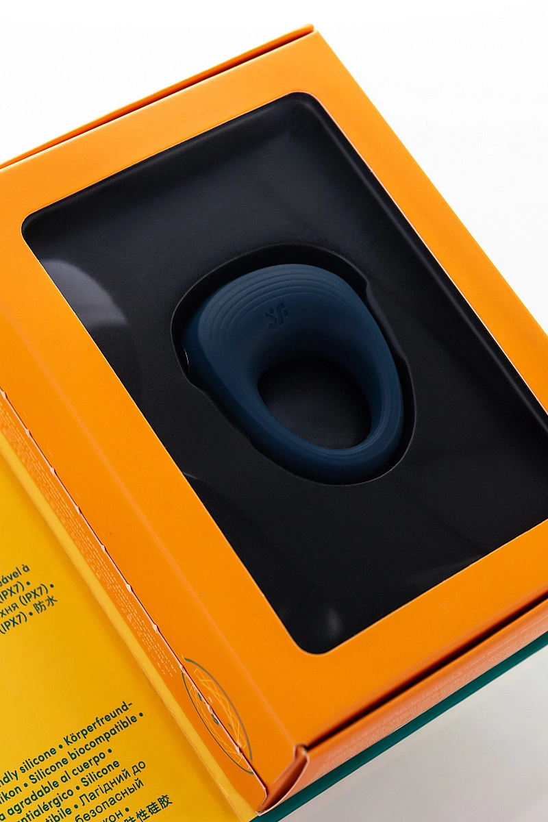 Эрекционное кольцо на пенис Satisfyer Power Ring, силикон, синий 5,5 см.