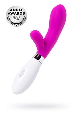 Вибратор с клиторальным стимулятором A-Toys by TOYFA Mady, силикон, розовый, 20,4 см