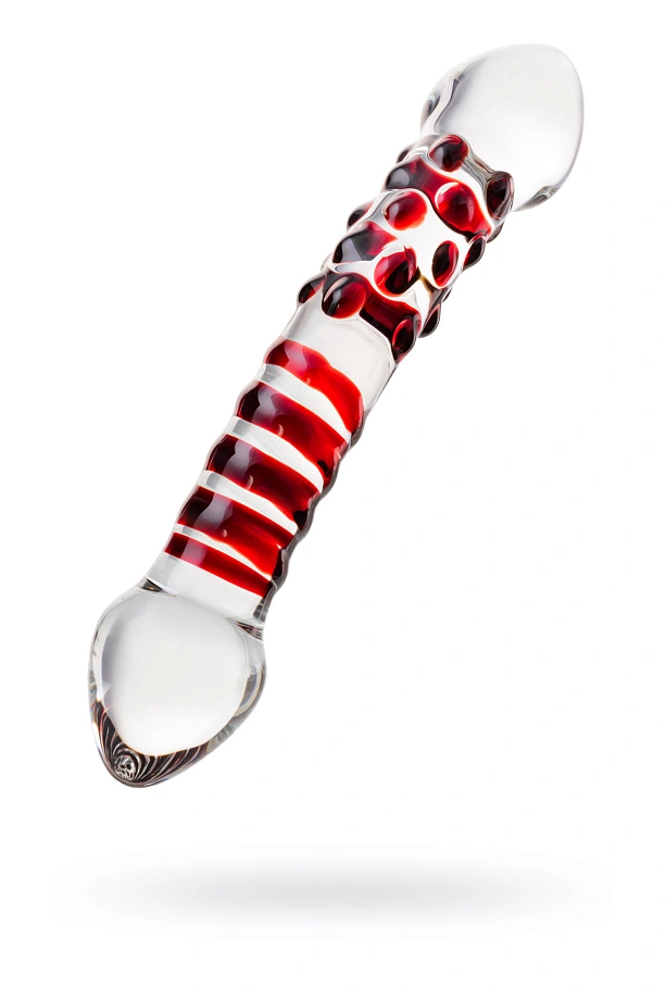 Двусторонний фаллоимитатор Sexus Glass BloodRayne, стекло, прозрачный, 21 см
