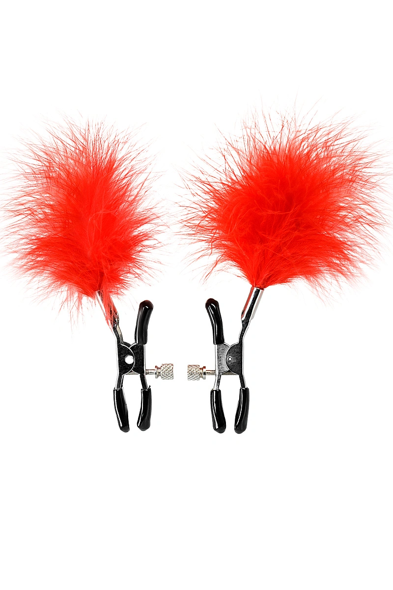 Зажимы для сосков TOYFA Theatre, металл, красный