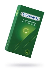 Презервативы Torex, точечные, латекс, 18,5 см, 5,4 см, 12 шт.