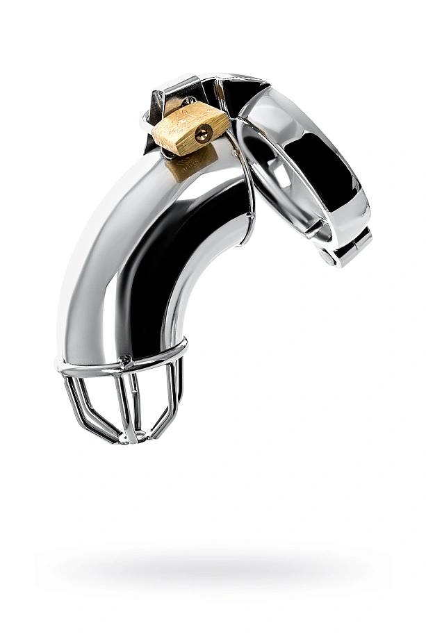 Пояс верности мужской Metal by TOYFA с открытой головкой, серебряный, 13 см