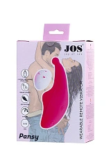 Клиторальный вибратор в трусики JOS Pansy, силикон, розовый, 8 см