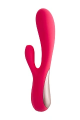 Нереалистичный вибратор Satisfyer Mono Flex Connect App, силикон, красный, 20,4 см.