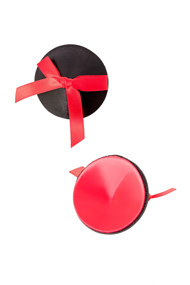 Пэстис Erolanta Bunty круглые с бантиками, черный-красный