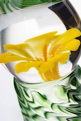 Нереалистичный фаллоимитатор Sexus Glass Snake, стекло, прозрачный, 16,5 см