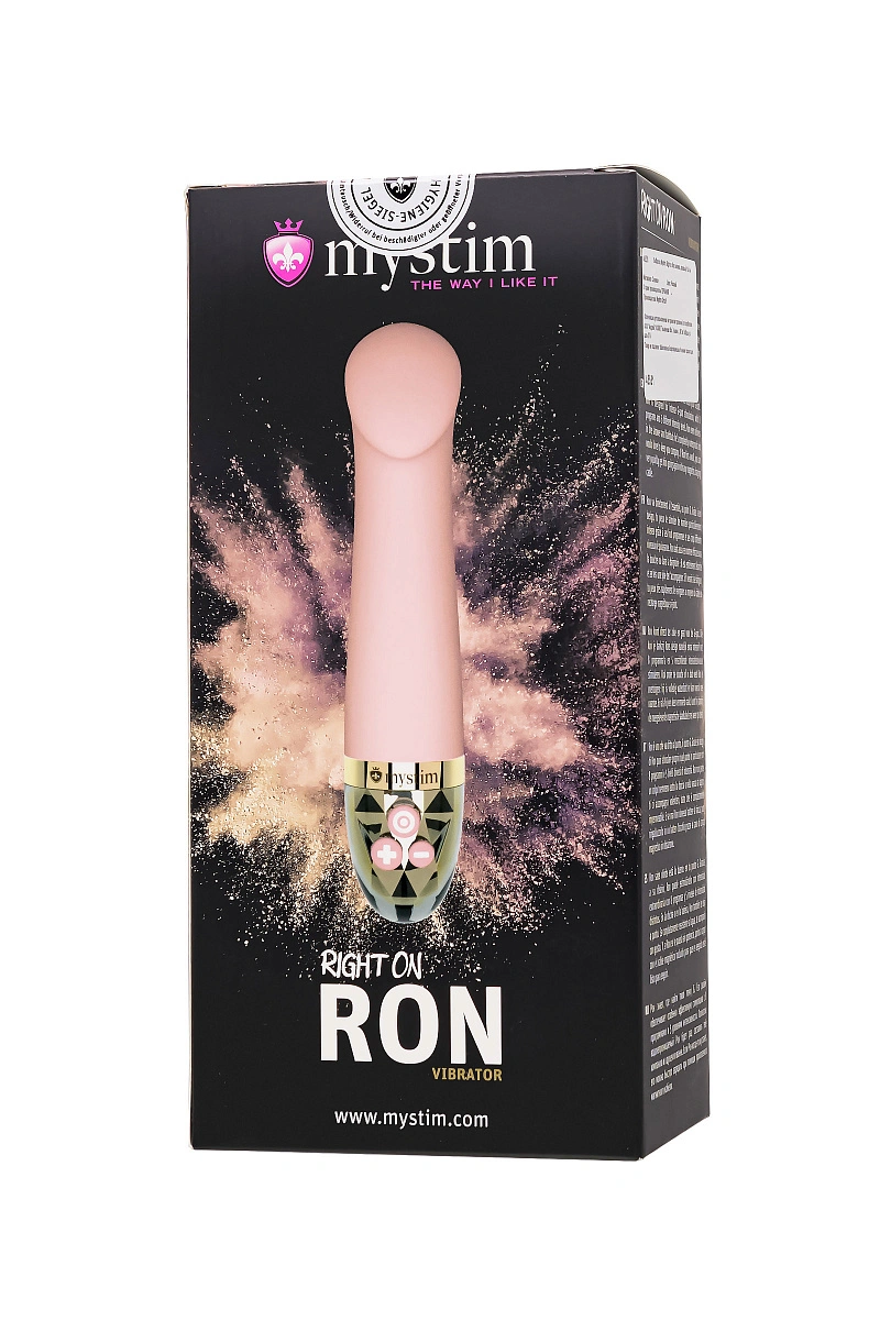 Вибратор Mystim Right on Ron силикон, розовый, 16,5 см