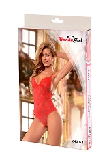 Боди Candy Girl c интимным доступом, красное