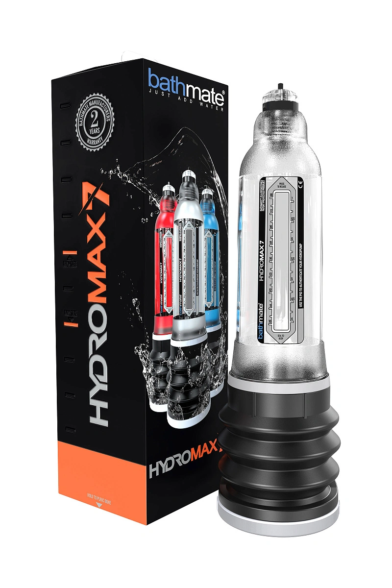 Гидропомпа Bathmate HYDROMAX7, ABS пластик, прозрачная, 30 см (аналог Hydromax X30)