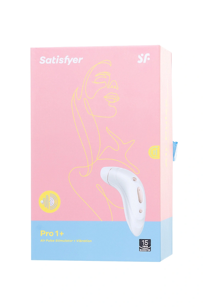 Стимулятор клитора Satisfyer Pro Plus Vibration, силикон+ABS пластик, белый, 19 см.