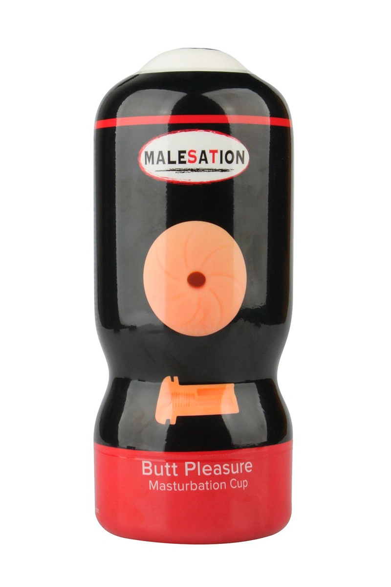 Нереалистичный мастурбатор в колбе MALESATION Butt Pleasure, анус, TPE, телесный