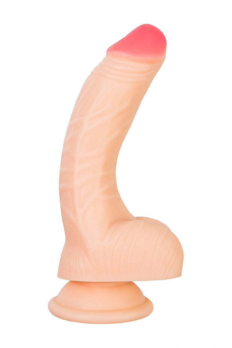 Реалистичный фаллоимитатор RealStick Nude Nash, PVC, телесный, 18 см