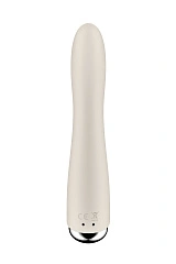 Вибратор для точки G  с ротацией Satisfyer Spinning Vibe 1, силикон, бежевый, 17,8 см