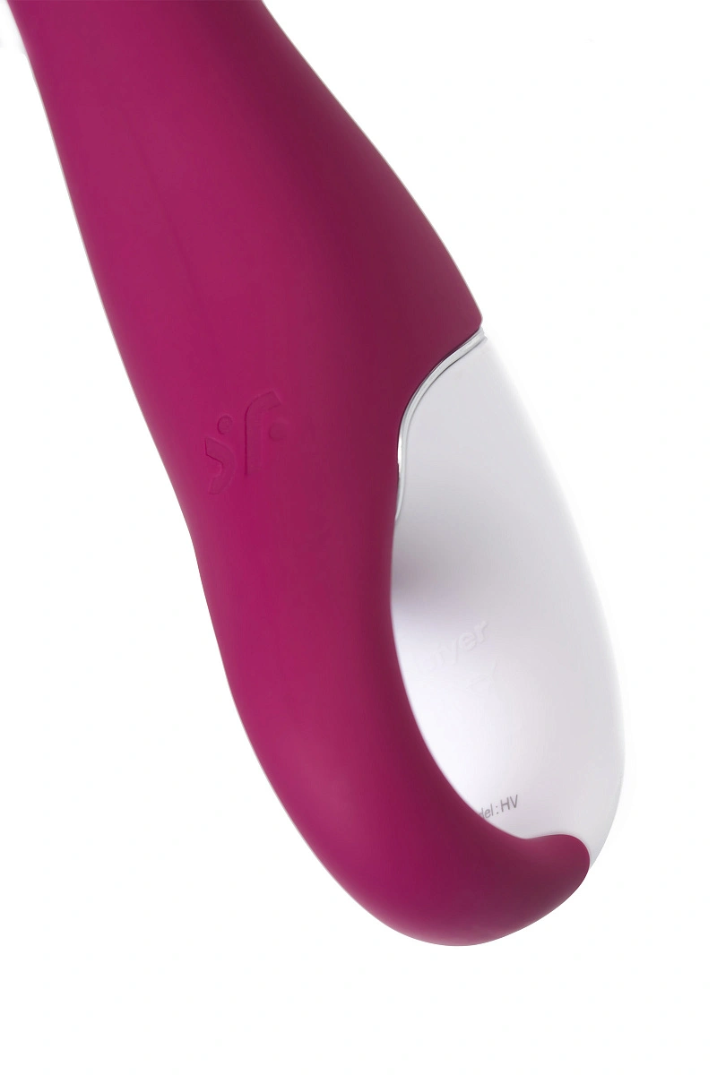 Вибратор с подогревом Satisfyer Heated Thrill Connect App, бордовый, 20,6 см