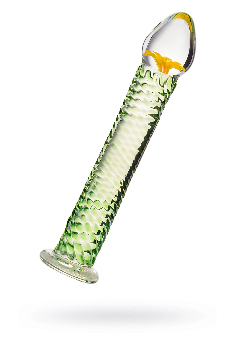 Нереалистичный фаллоимитатор Sexus Glass Snake, стекло, прозрачный, 16,5 см