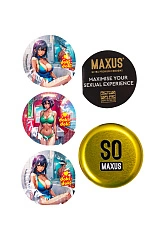 Презервативы Maxus SENSUAL, классические, латекс, 3 шт.