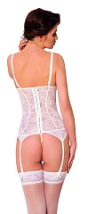 Корсет c пажами и стринги SoftLine Collection Karen, белый