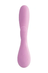 Нереалистичный вибратор Satisfyer Mono Flex Connect App, силикон, розовый, 20,4 см.