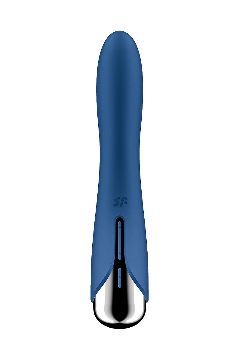 Вибратор для точки G  с ротацией Satisfyer Spinning Vibe 1, силикон, синий, 17,8 см