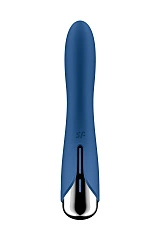 Вибратор для точки G  с ротацией Satisfyer Spinning Vibe 1, силикон, синий, 17,8 см
