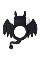 Эрекционное кольцо на член JOS COCKY DEVIL, силикон, черный, 8,5 см
