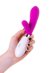 Вибратор с клиторальным стимулятором A-Toys by TOYFA Mady, силикон, розовый, 20,4 см