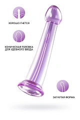 Нереалистичный фаллоимитатор Jelly Dildo M Toyfa Basic, TPE, фиолетовый, 18 см