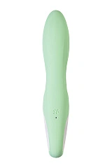 Вибратор с расширением Satisfyer Air Pump Bunny 5+ Connect App, силикон, мятный, 10 см