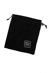 Мешочек бархатный с логотипом "Штучки-Дрючки", черный, 13*15