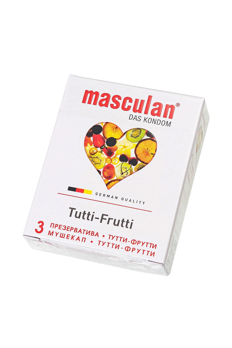 Презервативы Masculan, ultra 1, тутти-фрутти, 19 см, 5,3 см, 3 шт.