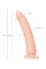 Фаллоимитатор RealStick Silicone Bradley C, телесный, 18,5 см