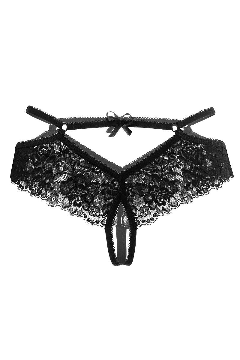 Эротические трусики Erolanta Agnes кружевные, черный