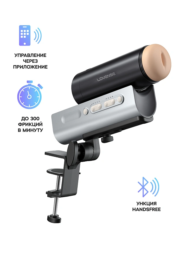 Мастурбатор нереалистичный LOVENSE Solace PRO, черный